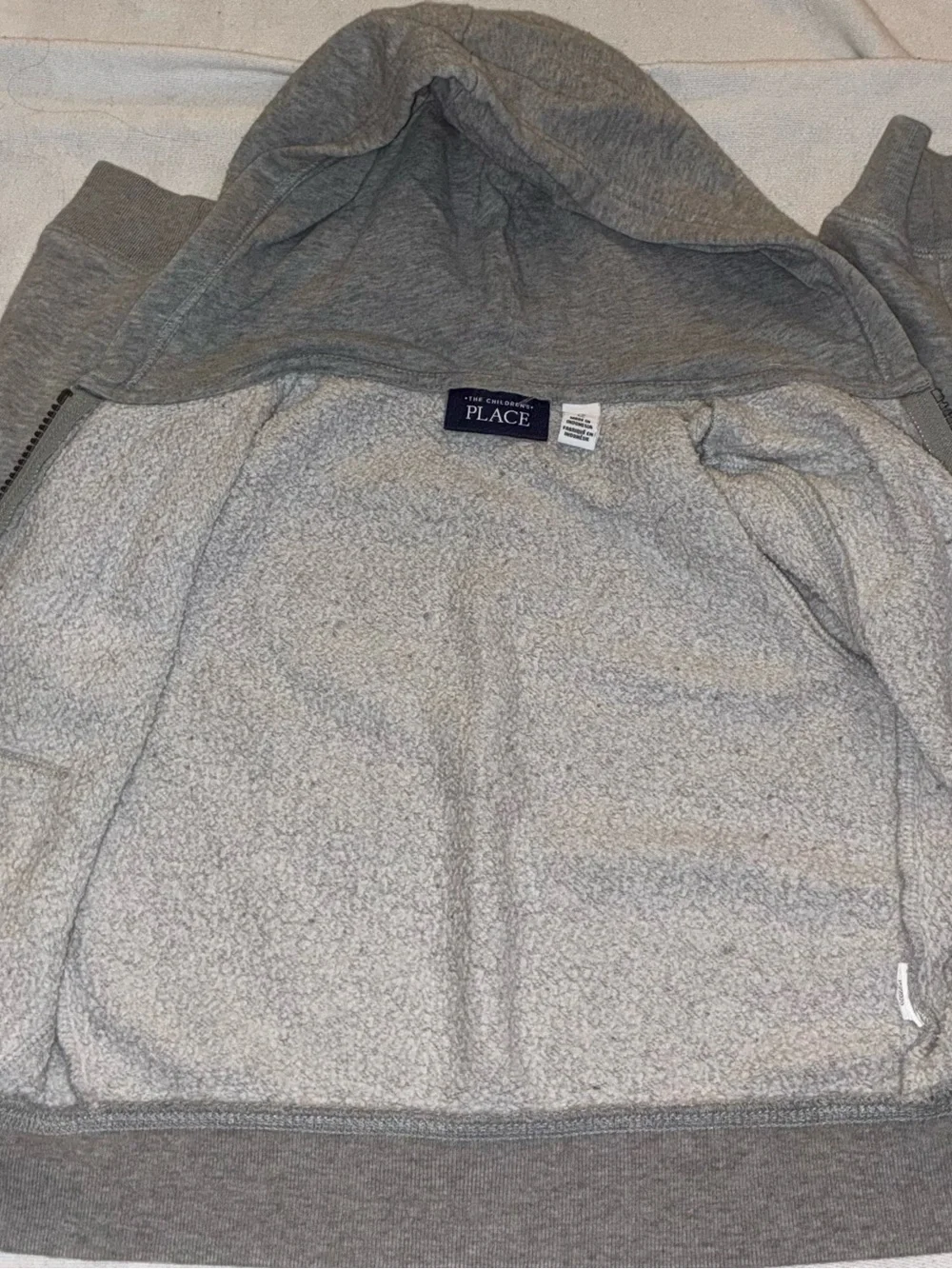 The Children's Place Gray Zip-Up Hoodie Jacket